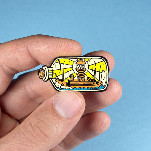 Lightship in a Bottle Pin –– Big A Band