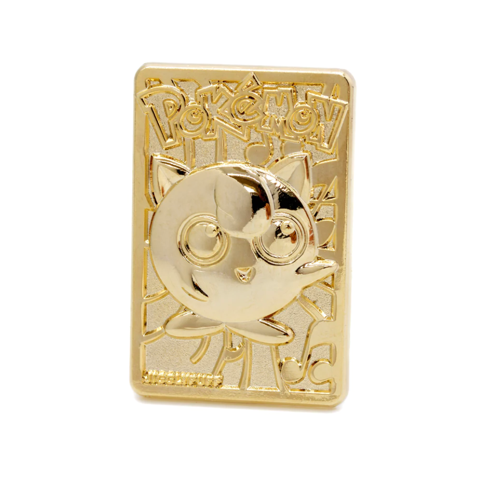 jigglypuff gold pokemon card Gold Plated Jigglypuff Card Pin –– Nostalgia Vault