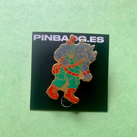Vintage Rocksteady TMNT Pin