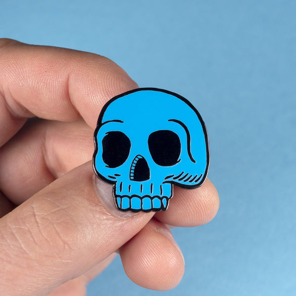 Blue Skull Pin –– Big A Band