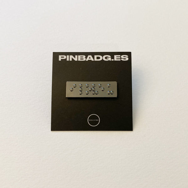 I Love u Braille Pin