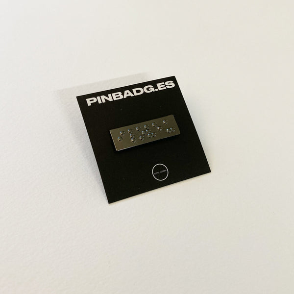 I Love u Braille Pin