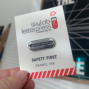 Heidelberg Pin –– Skylab Letterpress