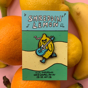 Shredding Bitter Lemon Guitar Pin –– 2B or Not 2B