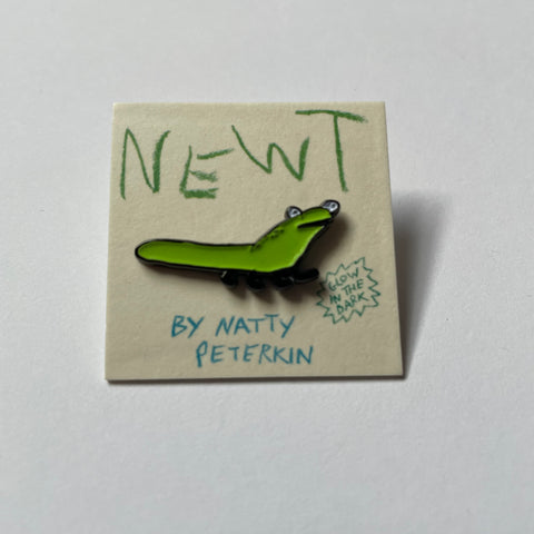 Glow in The Dark Newt — Pinbadges X Natty Peterkin