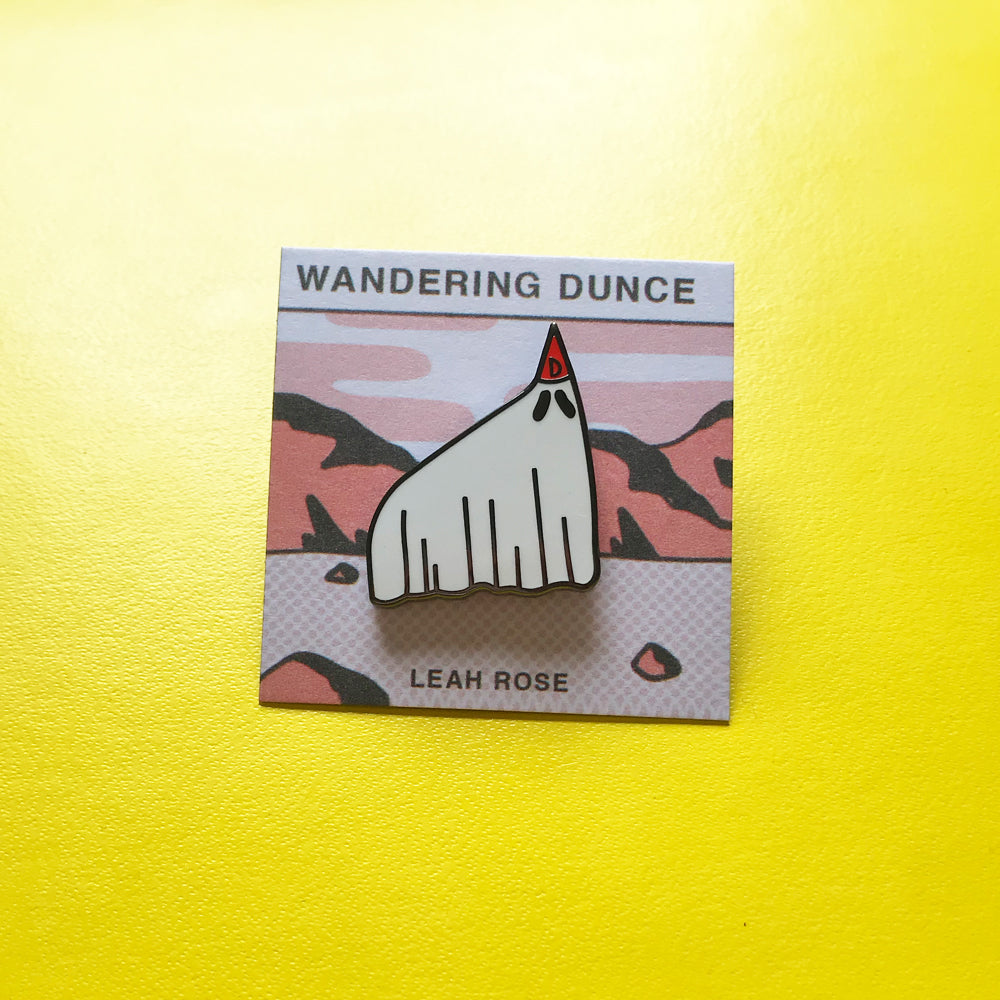 Wandering Dunce Pin –– Leah Haywood