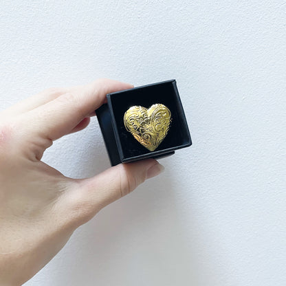 Gold Locket Pin With Giftbox
