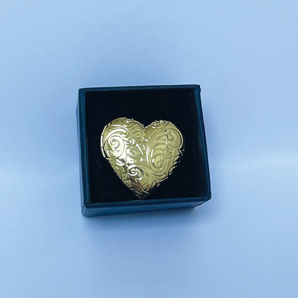 Gold Locket Pin With Giftbox