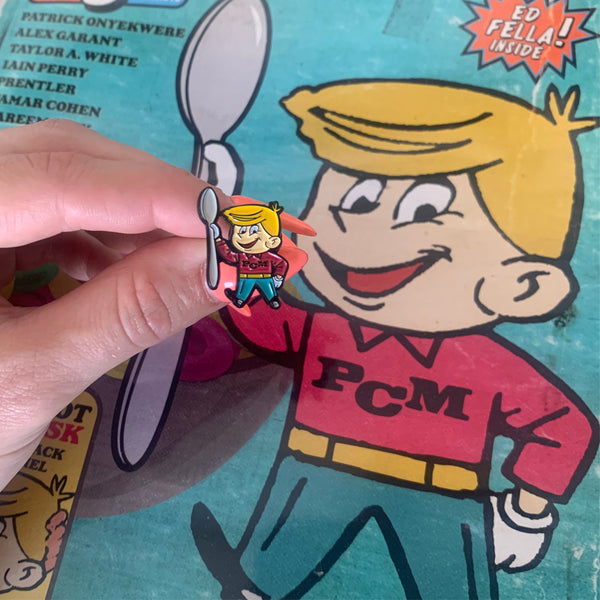 Dusty The Mascot Pin –– Plastikcomb Magazine