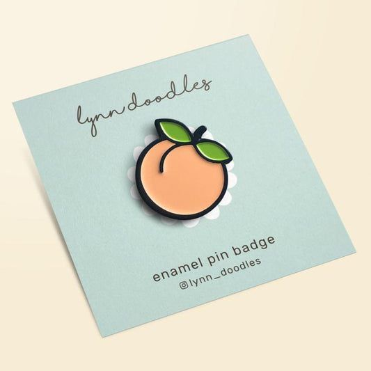 Peach Pin –– Lynn Doodles