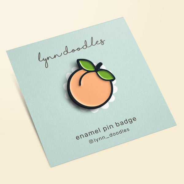 Peach Pin –– Lynn Doodles