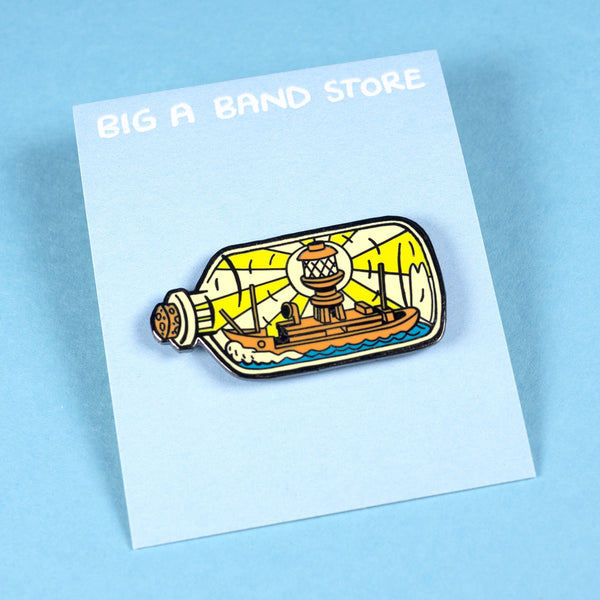 Lightship in a Bottle Pin ––  Big A Band